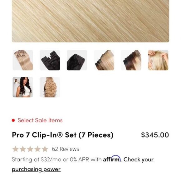 The Hair Shop 22" Pro 7 Clip-In® Set - Picture 1 of 8